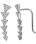 Серьги-Клипсы в форме стрелы Adornia, silver - фото