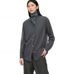 Рубашка женская Uniqlo, темно-серый - фото 2
