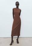 Платье Mango POLKA DOT MIDI, Brown - фото