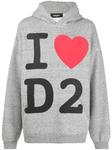 DSQUARED2 худи с графичным принтом, серый - фото