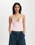 Cotton On Топ Hold Me, халтер, розовый - фото