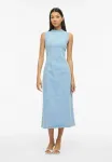 Джинсовое платье миди Vila, Light Blue Denim - фото