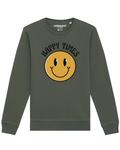Свитер Watapparel Sweatshirt Happy times smiley emoji, зеленый - фото