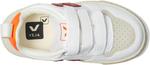 Кроссовки VEJA Kids  Small V-10 Winter, White/Marsala/Orange Fluo - фото 2