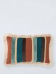 Подушка с бахромой в полоску John Lewis, Multi - фото