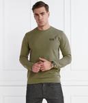 Свитшот мужской Ea7 хлопковый с логотипом бренда, зеленый - фото 3