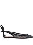 Кружевные балетки Aquazzura, черный - фото