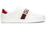Кроссовки stripe leather sneaker Gucci, белый - фото 2