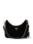 Мини-сумка из бархата Re-Edition Prada, черный - фото