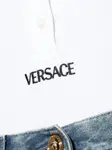 Хлопковый боди с пуговицами спереди VERSACE, белый - фото 2