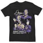 Мужская футболка с рисунком Star Trek Deep Space Nine Team Licensed Character, черный - фото