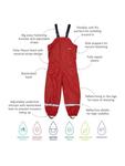 Непромокаемые детские комбинезоны Muddy Puddles, Red - фото 3
