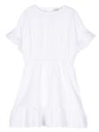 Платье мини с оборками Aspesi Kids, белый - фото