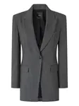 Однобортный блейзер PINKO, серый - фото