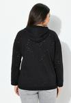 Толстовка Ulla Popken Zip-up sweatshirt, Black - фото 2