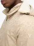Куртка с капюшоном и узором Guess Usa, бежевый - фото 5