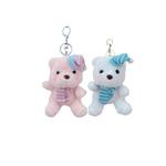 Плюшевый кулон в виде мишки с шарфом, высота 12 см MIC RABBIT - фото 10