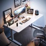 Стол 140x60 см Naijia регулируемый по высоте, компьютерный, игровой, для стриминга, белый Basic - фото 3