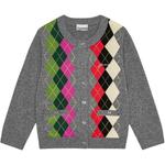 Кардиган с узором аргайл GANNI, серый - фото