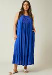 Платье макси BRODERIE Evans, синий - фото