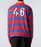 Полосатая хлопковая поло Bode, Red Blue - фото 4