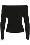 Топ с длинными рукавами SILVI Gestuz, черный - фото