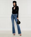 Джинсы женские Pinko Флора клеш рваные, синий - фото 2