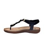 Women's 009 Flat Wedge Sandal In Black Exe - фото 4