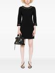 Мини-платье с отделкой бисером LIU JO, черный - фото 2