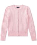 Хлопковый кардиган косой вязки для больших девочек Polo Ralph Lauren - фото 4