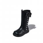 Snoffy Детские ботинки до колена Black White Kids - фото 5