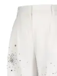 Брюки, украшенные кристаллами DES PHEMMES, белый - фото 3