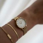 Часы Ruby Petite Gold White Mesh Burker - фото 6