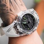 CASIO Часы Unisex Liquid Crystal/Analog Dual Display Series Black Watch, Hublot Armor Green Strap - фото 10