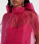 Мини-платье из органзы с бантом Simkhai, Pomegranate - фото 4