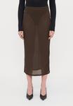 Юбка Gina Tricot Tall SHEER MIDI SKIRT, Java/Brown - фото