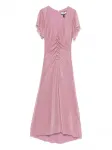 Платье миди со сборками NISSA, розовый - фото