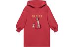 Платье детское Gucci с принтом, красный - фото