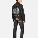 Джинсовая куртка мужская черная Evisu, черный - фото 3