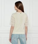 Джемпер женский Twin-Set ажурный с коротким рукавом, бежевый - фото 3