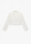 Укороченный твидовый блейзер Koton, Off White - фото 4