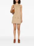 Платье мини со шнуровкой CHLOÉ, коричневый - фото 2