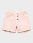 Детские джинсовые шорты Patri с бахромой Mango, Pink - фото 3