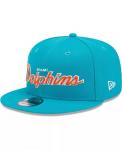 Мужская кепка Snapback Aqua Miami Dolphins Main Script 9FIFTY New Era, синий - фото 2
