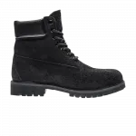 Ботинки кожаные Timberland Premium 6 Inch на шнурках, черный - фото