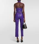 Кожаный топ Vicky с вырезом халтер STOULS, черный - фото 3