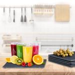 Квадратные тарелки из шифера, 6 шт. Relaxdays, черный - фото 3