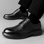 Мужские туфли HLA черные на низком каблуке - фото 6