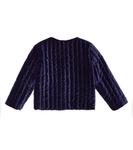 Стеганая бархатная куртка Il Gufo, Night Blue - фото 4