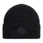 Мохеровая шерсть, бини Moncler, черный - фото